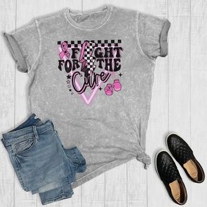Women's Gray Faith Family Football Tee